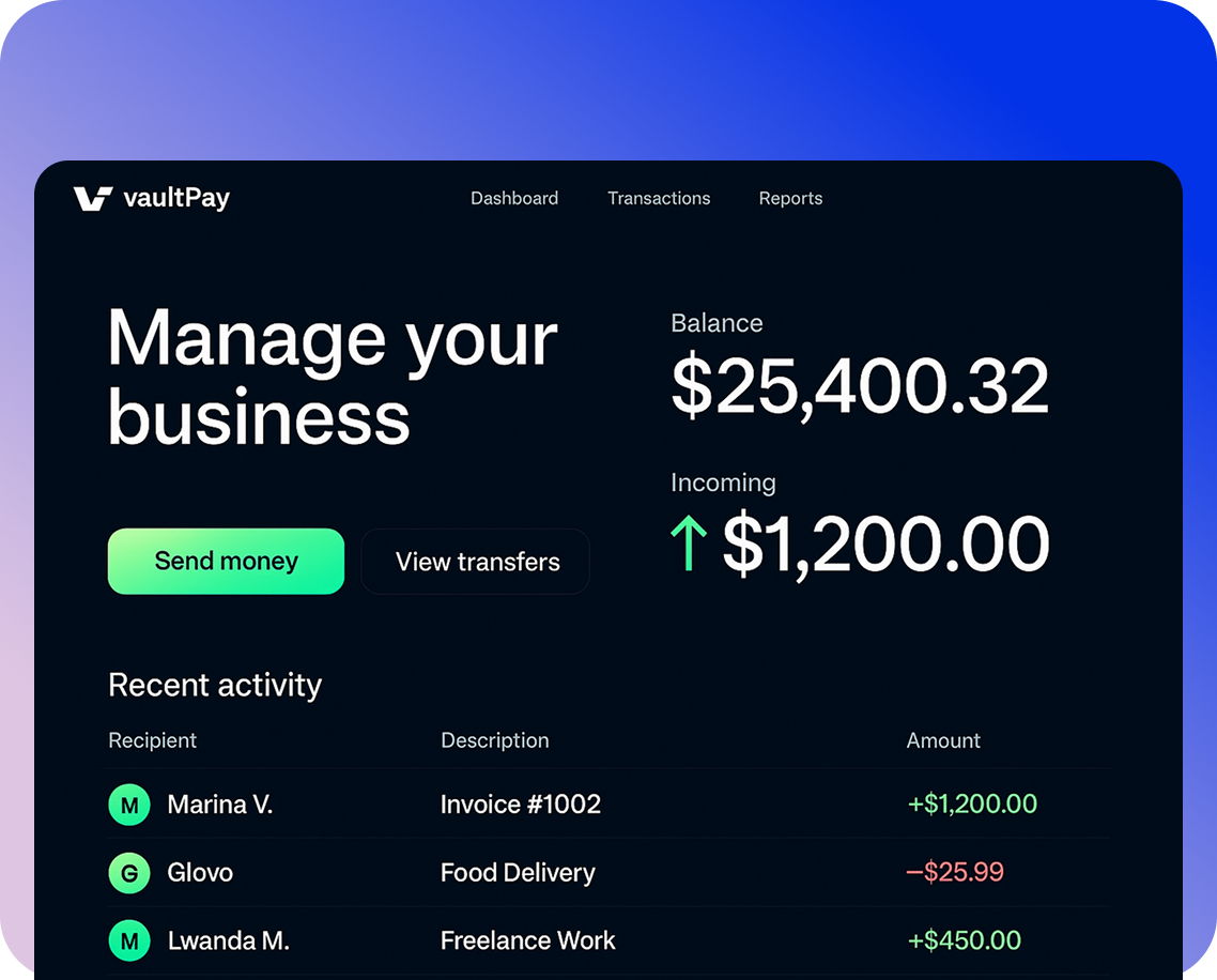 VaultPay card